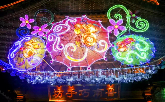台儿庄古城春节灯会2019